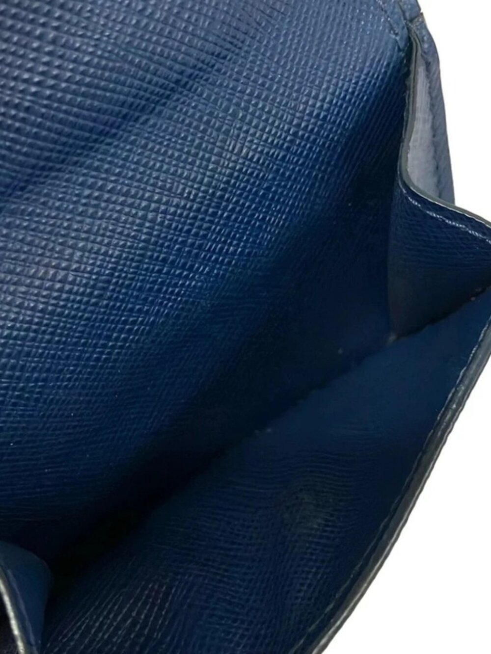PRADA - 1MH021 Navy Leather Trifold Wallet - Picture 4 of 6